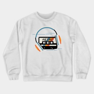 Retro Cassette Tape (Retro) Crewneck Sweatshirt